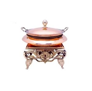 Buffet de chauffe-plats en laiton pour banquets et hôtels équipement alimentaire avec chauffe-plats en or métallique brillant de dernière conception - Product Image 2