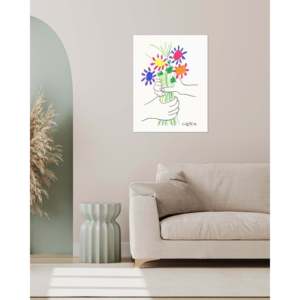 Impresión Artística de Ramo de Paz de Estilo Moderno de Pablo Picasso con un Elegante Diseño de Naturaleza Muerta - Product Image 4