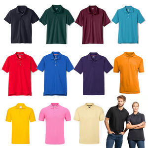 Polos pour hommes femmes unisexe Fit respirant coton tissu 280 GSM OEM Logo broderie en vrac en gros Bangladesh fournisseur t-shirt - Product Image 1