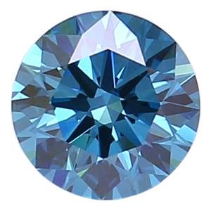 Round Cut 1.10ct Fancy <b>Vivid</b> Blue VS1 Lab Grown Diamond - Product Image 2