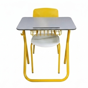 โต๊ะเรียน ARSU รุ่นใหม่ ขาเหล็กทรงตัว T เก้าอี้สีดำ ท็อปไม้สีขาว ทนทาน รับประกัน 2 ปี สำหรับใช้ในห้องเรียน - Product Image 4