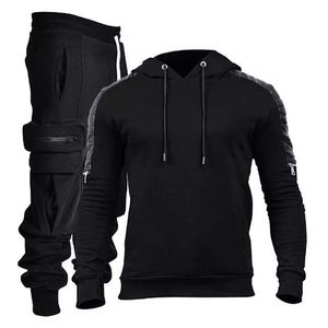 Ensembles de survêtements pour hommes avec logo personnalisé veste active tissée à glissière complète et survêtement de jogging pour hommes vente en ligne - Product Image 1