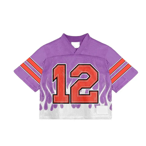 Maillot de rugby court Boxy en maille à sublimation personnalisée pour l'entraînement Maillot de football américain à sublimation personnalisée avec nom et numéro - Product Image 1