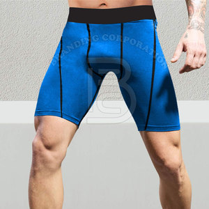 Pantalones cortos de compresión con estampado de sublimación Pantalones cortos de compresión sostenibles Pantalones cortos de hombre de estilo callejero alto impermeables - Product Image 5