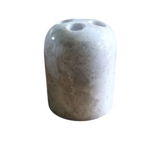 Porte-brosse à dents de salle de bain moderne, luxueux, écologique, fabriqué en pierre de marbre naturelle de haute qualité, fait à la main en Indonésie - Product Image 4