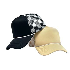 หมวกแก๊ปทรง Trucker คุณภาพสูง ลายตารางหมากรุก ตาข่ายแบบทึบ  งานปัก 3 มิติ สำหรับผู้ชายและผู้หญิง รุ่นใหม่ล่าสุด BY BS 2026 - Product Image 3