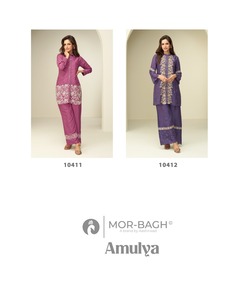 Conjunto de Ropa para Mujer Aashirwad Mor Bagh Amulya, Traje de Seda Chinon Premium con Bordado Elegante y Diseño de Corte Detallado - Product Image 4