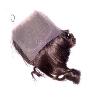 Paquetes de color marrón con punta ondulada de cabello crudo de alta calidad con cierre para hacer pelucas de cabello vietnamita real - Product Image 2