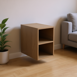 Meuble de rangement mural suspendu en chêne naturel Vieste - Product Image 3