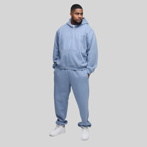 ชุดวอร์มคุณภาพสูง 100% ผ้าฝ้าย กางเกงขายาวและเสื้อฮู้ดมีซิป รับสกรีนโลโก้ ชุดวอร์มโอเวอร์ไซส์สำหรับฤดูหนาว สำหรับผู้ชาย - Product Image 4