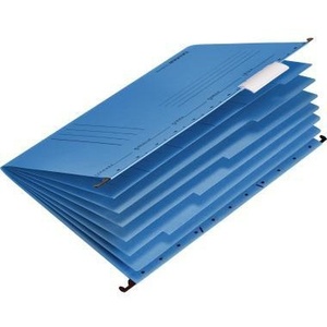 Kraft Cardboard Falken UniReg Staff <b>Folder</b> #### <b>A4</b> Size #### 230g/m #### Blue #### Organizational Imprint - Product Image 1