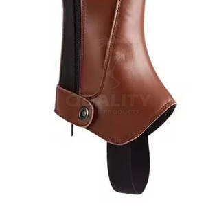 Chaps d'équitation en cuir personnalisables élégants et fonctionnels pour les cavaliers professionnels Chaps d'équitation - Product Image 6
