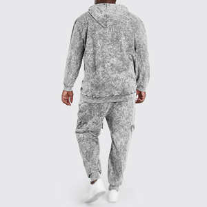 Custom logo Puff Print Heavyweight Tracksuit Sweatsuit High Quality Jogger Essentials <b>Hoodie</b> and Sweatpants Set Men - Product Image 2