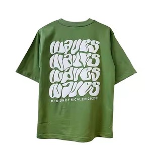 Personalizado para hombre Puff Imprimir Streetwear Tee OEM Fábrica de algodón de gran tamaño T Shirt 3D Raised Logo Design Shirt - Product Image 5