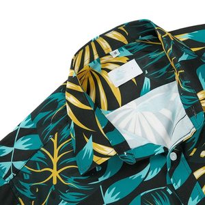 Chemises hawaïennes d'été décontractées pour hommes 100% coton séchage rapide à manches courtes nouveaux t-shirts imprimés de plage pour adultes - Product Image 4