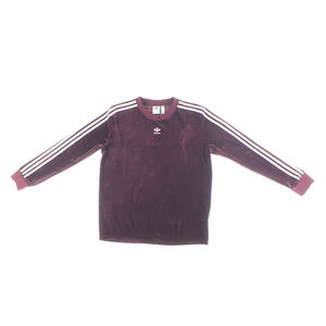 Camiseta <span class=keywords><strong>Adidas</strong></span> Originals de manga larga de terciopelo para mujer, tejidos y camisetas, color: granate, 100% auténtica - Product Image 1