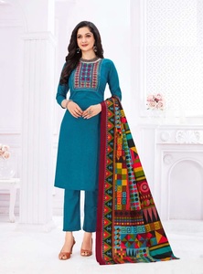 Nuevo trabajo de bordado fabuloso con colección de algodón de césped Venta en línea de vestido marcial indio y pakistaní de Dress Mart - Product Image 3