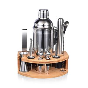 Outil de bar en acier inoxydable avec livre de recettes, accessoires de bar à domicile, cadeau pour shaker à cocktails - Product Image 1