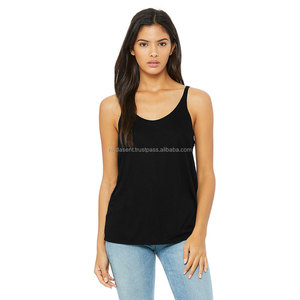 Bella toile poussiéreux bleu femmes SLOUCHY débardeur mode élégant slouchy fit 65% poly 35% viscose respirant dames débardeur - Product Image 4