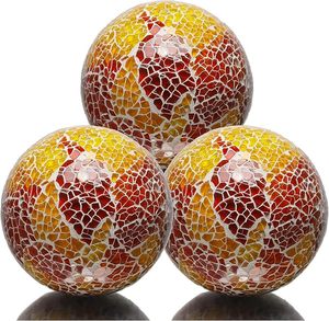 Luxurious Mosaic <b>Glass</b> <b>Sphere</b> Creative Design Home <b>Glass</b> Decorative Balls Crafts Golden Ball Ornaments Home Decoration for Gift - Product Image 5
