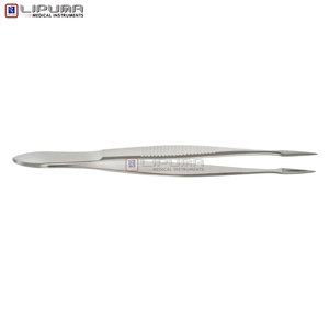 Fórceps de astillas Hunter de 4 3/8 pulgadas, eliminación de astillas quirúrgicas rectas y manipulación de tejidos finos, instrumentos médicos - Product Image 1