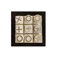 Vaisselle décorative de luxe en marbre pour jeu de société Tic Tac Toe Meilleur jeu familial Jeu d'intérieur pour unisexe prix bon marché