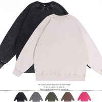 Sudadera con Capucha de Invierno Vintage, 100% Algodón, 420 g/m², Lavado Ácido, de Alta Calidad, con Logotipo Estampado, Unisex