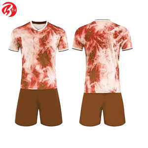 Conjunto de Camiseta de Fútbol para Adultos, Personalizada, de Alta Calidad, Transpirable, Ligera, de Manga Corta, Estampada, con Corte Automatizado, Superventas - Product Image 3