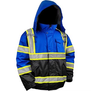 Ropa de trabajo de seguridad Sudadera CON CAPUCHA DE SEGURIDAD reflectante de alta visibilidad para hombres Chaqueta de trabajo de invierno de alta visibilidad de seguridad más cálida - Product Image 1