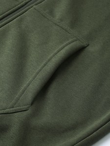 Sudadera con capucha para hombre, 100% algodón, corte regular, cremallera completa, bolsillos bordados personalizados, OEM, invierno, venta al por mayor - Product Image 4