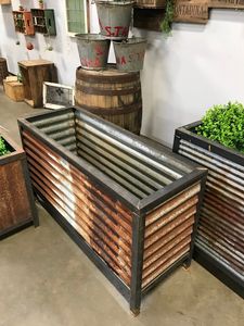 Farmhouse Garden Decor Half Round Bucket Metal <b>Wall</b> Planter Out Door Indoor Hanging Galvanized Zinc <b>Wall</b> Planter <b>Flower</b> Pot - Product Image 5
