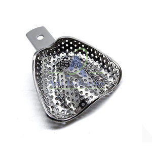 Bandeja de Impresión Manual de Acero Inoxidable con Logotipo Personalizado de Estilo Único, Equipo Dental Reutilizable y Duradero en Existencia - Product Image 2