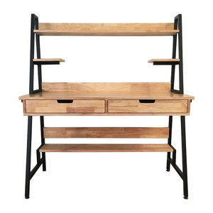 SFBK010-Industrial Design Wood and Iron Frame High Quality <b>Workstation</b> with Storage Compartment - Product Image 1