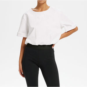 Camisetas Cortas Transpirables para Mujer, Venta Directa de Fábrica en Pakistán, Diseño Moderno, Camisetas Cortas Holgadas para Mujer - Product Image 6