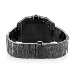 Montre Hip Hop entièrement sertie de moissanite et de quartz avec cadran en verre, bracelet en acier inoxydable, design personnalisé de luxe - Product Image 5