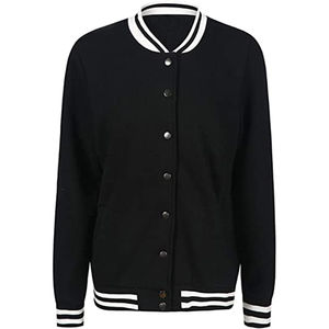 2025 personnalisé de haute qualité corps en laine manches en cuir véritable veste Letterman pour les femmes - Product Image 4