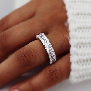 14K Emerald Lab Grown <b>Diamond</b> <b>Ring</b> IGI Gold Lab Created <b>Diamond</b> <b>Ring</b> for Wedding F VS1 Engagement <b>Ring</b> or Band - Product Image 1
