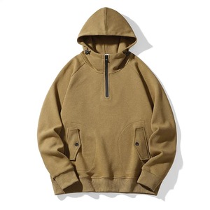 Sweatshirts à capuche surdimensionnés en coton pour hommes 6XL 7XL 8XL grande taille design décontracté à demi fermeture éclair automne Y2K pulls à capuche Streetwear - Product Image 6
