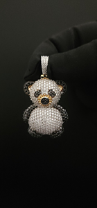 Collar de Plata con Colgante de Oso de Peluche con Diamantes de Imitación VVS, Estilo Hip Hop - Product Image 2