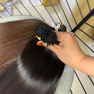 Extensiones de Cabello Negro con Queratina Pre-Adherida, Punta I, 100% Cabello Vietnamita Virgen de Primera Calidad - Product Image 1