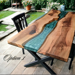 Custom Resin River <b>Table</b> | <b>Epoxy</b> <b>Table</b> Top | Handmade <b>Epoxy</b> DinningTableCustom <b>Epoxy</b> <b>Table</b> - Product Image 2