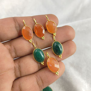 Colgante de Plata con Cornalina, Bisutería, Dijes con Bisel Elegante, Vermeil Dorado, Hecho a Mano, Dije Ovalado de Plata de Ley para Niños - Product Image 6