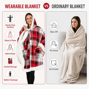 Poncho-couverture confortable pour <span class=keywords><strong>femme</strong></span>, doublé en sherpa, à <span class=keywords><strong>capuche</strong></span>, doux pour la peau, avec poches, vente en gros - Product Image 6