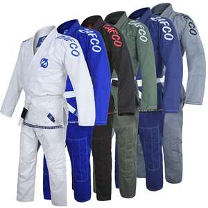 Ligero 350GSM BJJ Gi logotipo personalizado Jiu Jitsu Kimono uniforme OEM fábrica traje de entrenamiento transpirable duradero - Product Image 1