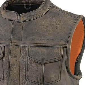 Chaleco de Cuero Genuino para Hombre de la Mejor Calidad para Otoño e Invierno, Tejido de Lana Transpirable para Trajes, Venta en Línea - Product Image 3