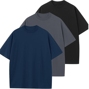 Camiseta Oversize de Algodón 100% de Alto Gramaje para Hombre, Estampado Personalizado, Diseño Liso, Precio Bajo, Hombro Caído, Hecho en Bangladesh - Product Image 1