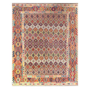 Alfombra Kilim de Maimana, Afganistán, 396 x 321 cm, Alfombras y Juegos de Alfombras Tradicionales Afganas - Product Image 1