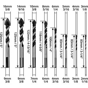 ชุดดอกสว่านอเนกประสงค์8ชิ้น (3 4 5 6 8 10 14 16มม.) สำหรับวัสดุต่างๆ - Product Image 3