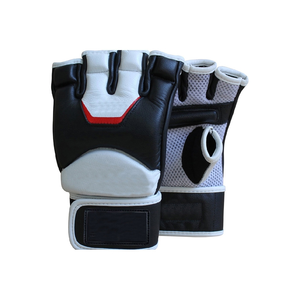 Guantes de Entrenamiento de MMA de Cuero PU con Logotipo Personalizado al por Mayor, Diseño de Medio Dedo, Absorción de Humedad, Cierre de Gancho y Bucle, Unisex, Alta Calidad - Product Image 2