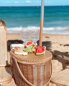 Best Choice Good Quality Natural Rattan Picnic Basket with Thermo <b>Bag</b> Using for <b>Food</b> <b>Storage</b> OEM Acceptable Custom Logo From HNH - Product Image 5
